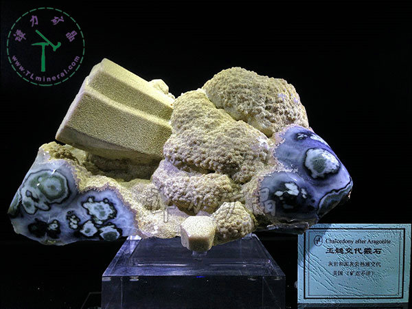 玉髓交代霰石，美國