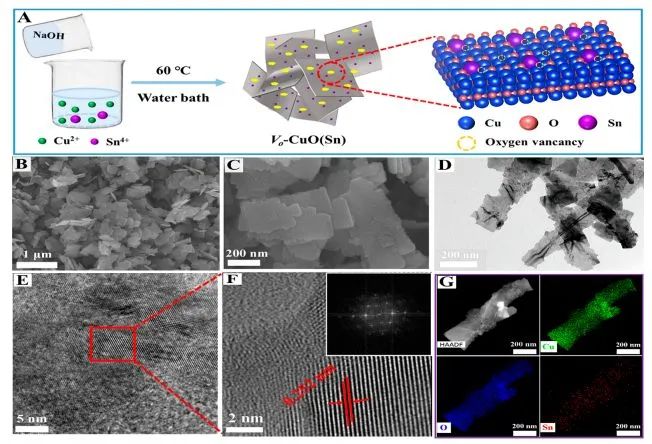 ACS Nano：氧空位協(xié)同Sn摻雜，實(shí)現(xiàn)低過電位下CuO上CO2還原為CO