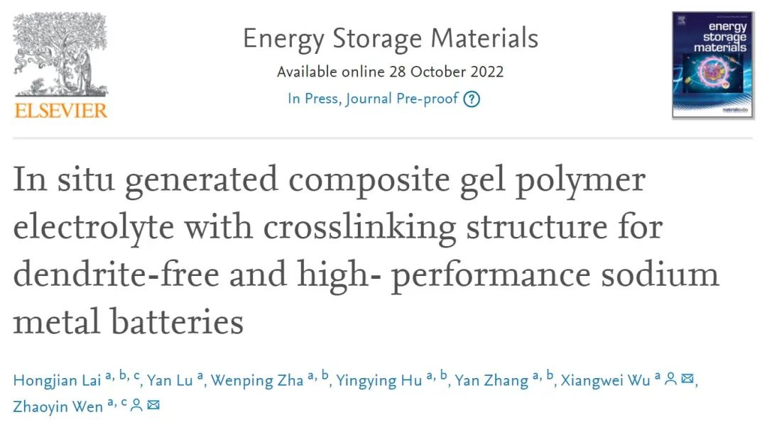 ?溫兆銀/吳相偉EnSM：原位構(gòu)筑復(fù)合電解質(zhì)，鈉金屬電池1000次循環(huán)！