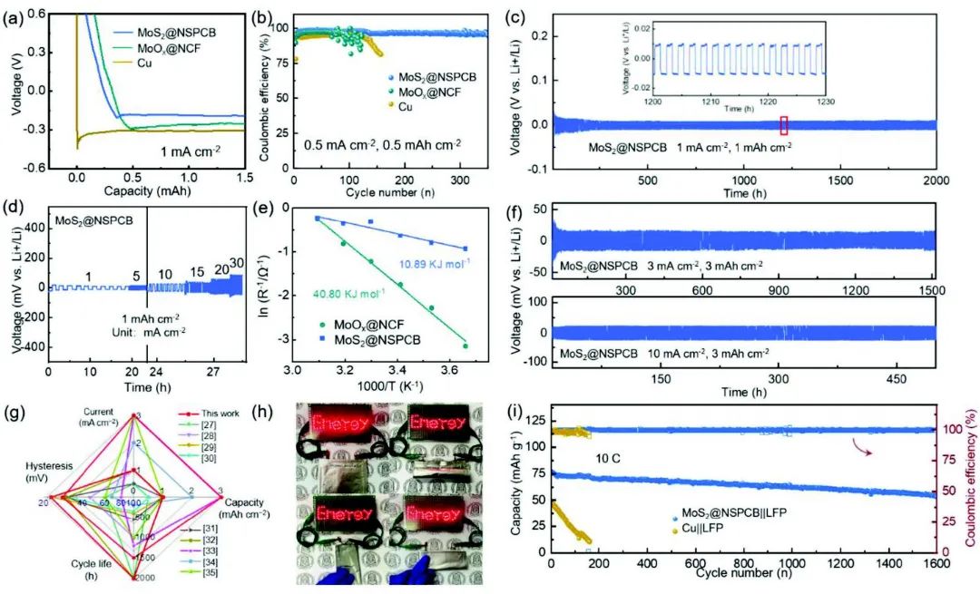 北化王峰/牛津Adv. Sci.：10C循環(huán)1600圈，高性能鋰金屬電池！