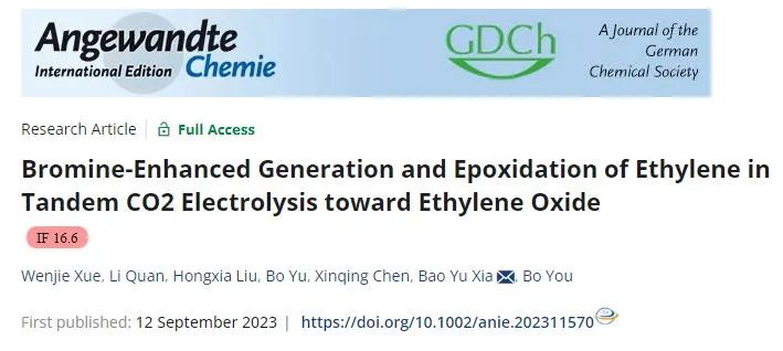 華科大夏寶玉/游波，最新Angew.！電催化CO2制環(huán)氧乙烷！