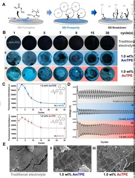 小熒光大作用！清華大學(xué)何向明/楊洋/危巖AM：利用熒光示蹤劑實現(xiàn)SEI跟蹤！