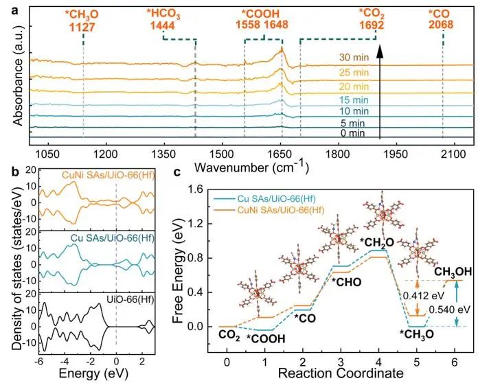 Nature子刊：高能輻射耦合CuNi SAs/UiO-66(Hf)，實現高選擇性還原CO2生成CH3OH