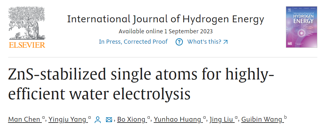 【純計算】楊應(yīng)舉團隊：密度泛函理論計算ZnS穩(wěn)定的單原子用于高效水電解！