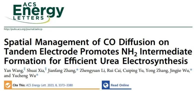 ACS Energy Letters：控制CO在串聯(lián)電極上擴(kuò)散，促進(jìn)尿素電合成中間體NH2形成