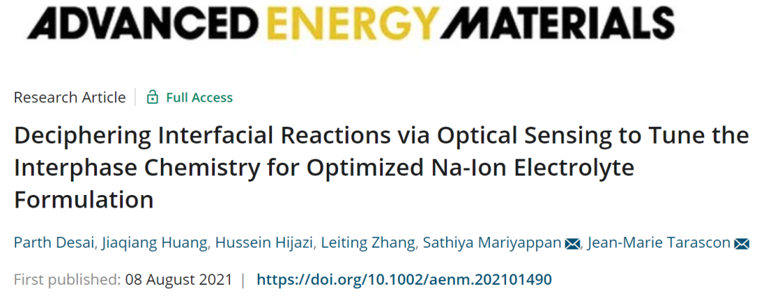 電池頂刊集錦：EES、AEM、AFM、Adv. Sci.、EnSM、Small等最新成果