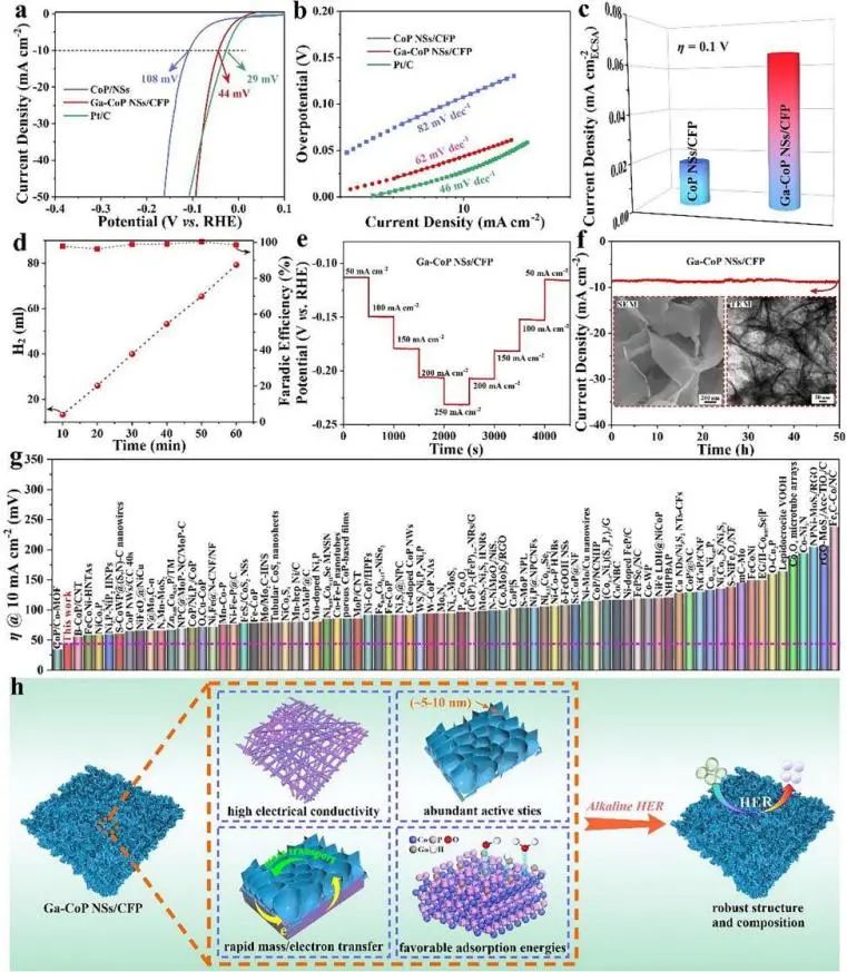 楊春成/宰世鋒Chem. Eng. J.: Ga摻雜CoP用于堿性條件下高效電催化HER