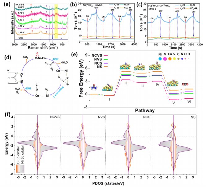 ACS Catalysis：Ni/Co/V三元協(xié)同調(diào)控反應(yīng)途徑，尿素高效電催化氧化！