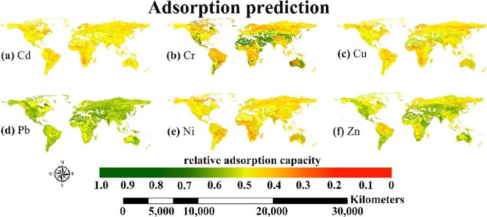 浙大/凱斯西儲(chǔ)大學(xué)ES&T：基于機(jī)器學(xué)習(xí)的土壤重金屬吸附預(yù)測(cè)及土壤吸附能力全球分布