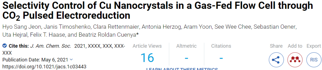 催化精選，8篇頂刊：JACS、Angew.、ACS Energy Lett.、ACS Nano及ACS Catal.