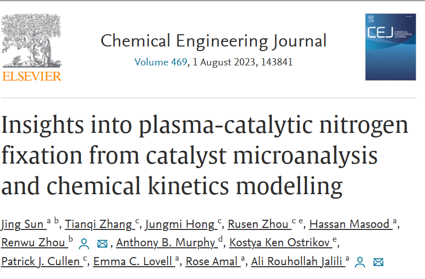 【MS計(jì)算+實(shí)驗(yàn)】CEJ：等離子體催化固氮的催化劑微觀分析與化學(xué)動(dòng)力學(xué)建模