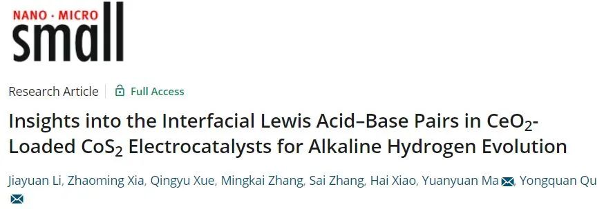 催化頂刊集錦：ACS Nano、ACS Catalysis、Small、Nano Letters等最新成果