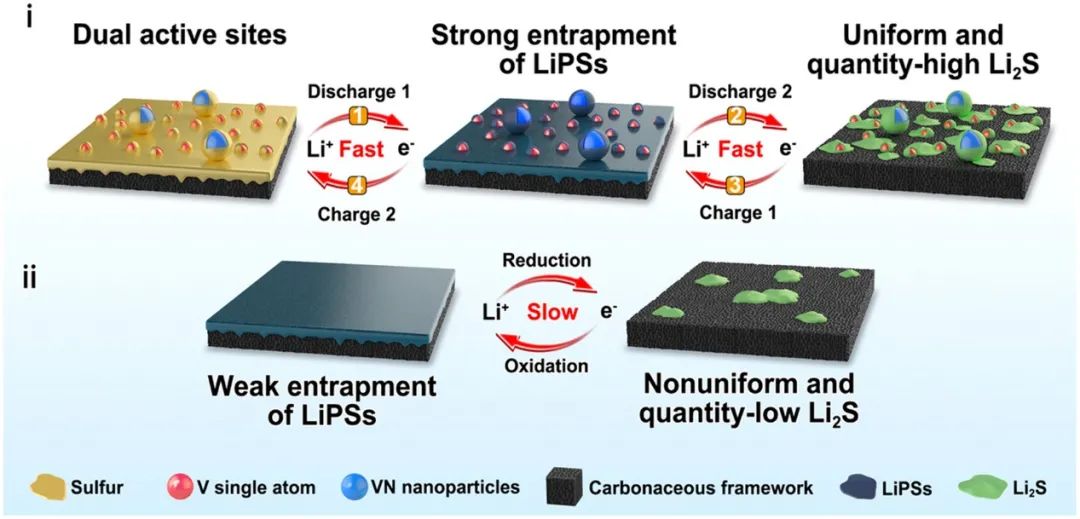 宋英澤/張煒Nano Energy：用于加速鋰硫化學(xué)的釩原子調(diào)制電催化劑