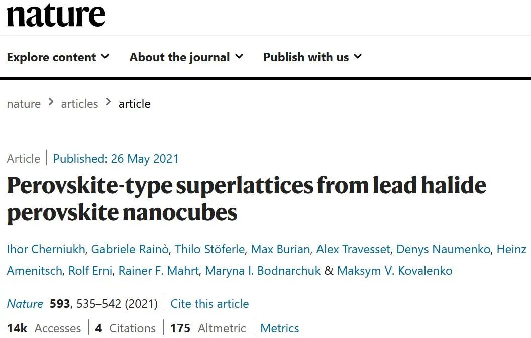 今日Nature：第一次以這種方式獲得！相關領域長文今年第7篇！