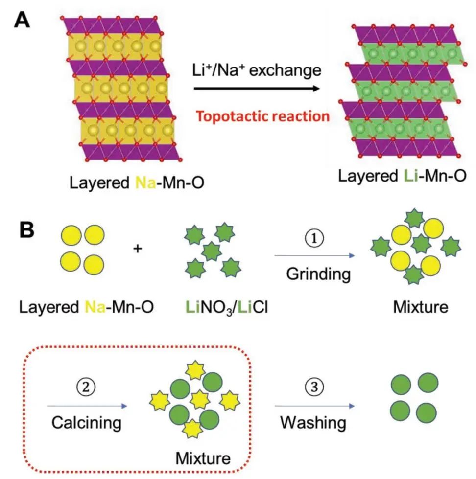 AFM：解碼Li+/Na+交換路徑制備高性能Mn基層狀鋰離子電池正極