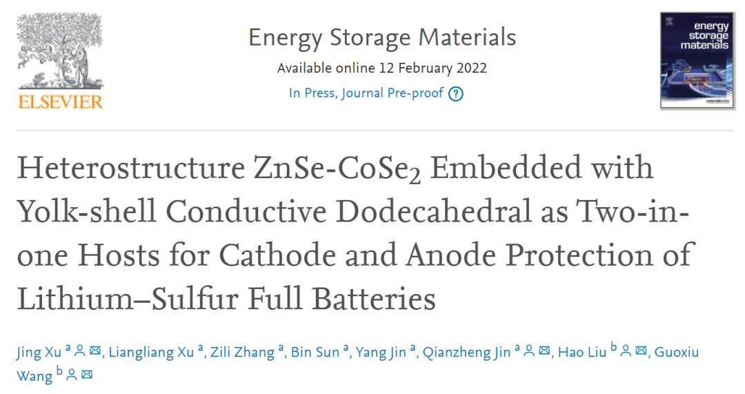 鄭大/悉尼科技大學(xué)EnSM: 用于高性能鋰硫全電池正負(fù)極保護(hù)的二合一主體