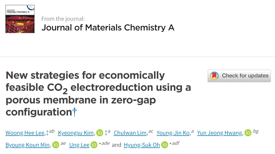 JMCA：經(jīng)濟可行的零間隙多孔膜助力CO2電還原新策略