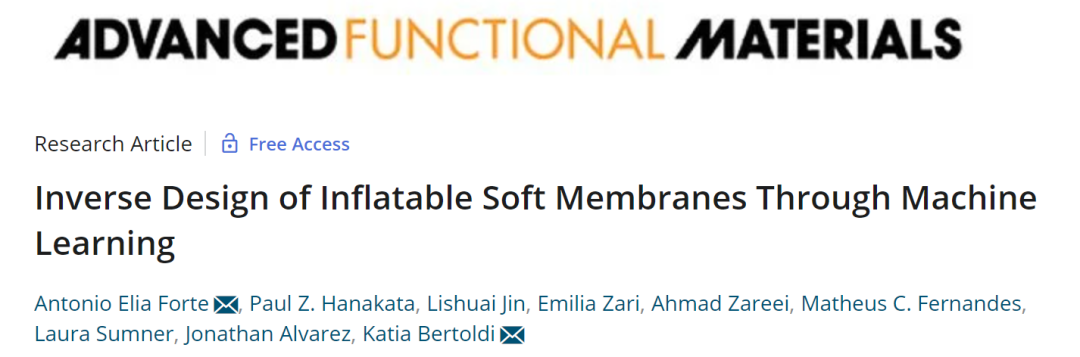 哈佛大學(xué)AFM: 機(jī)器學(xué)習(xí)指導(dǎo)逆向設(shè)計(jì)充氣軟膜