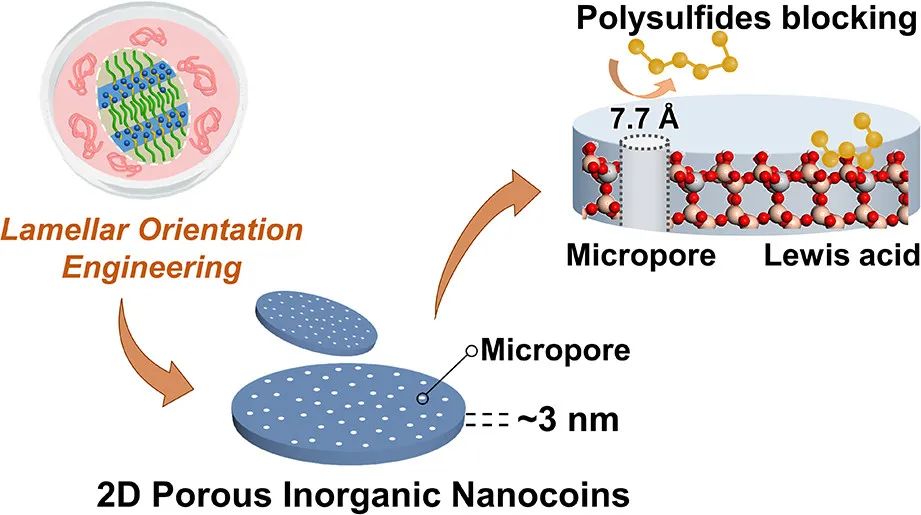 JACS：2D多孔無機(jī)納米硬幣作為穩(wěn)定鋰硫電池的超薄多功能層