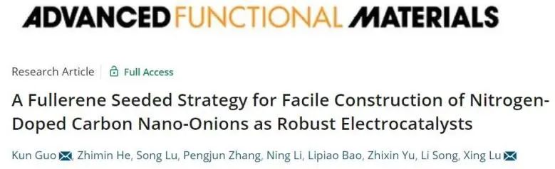 AFM：富勒烯種子策略起大作用，構建N摻雜CNO用于高效催化ORR