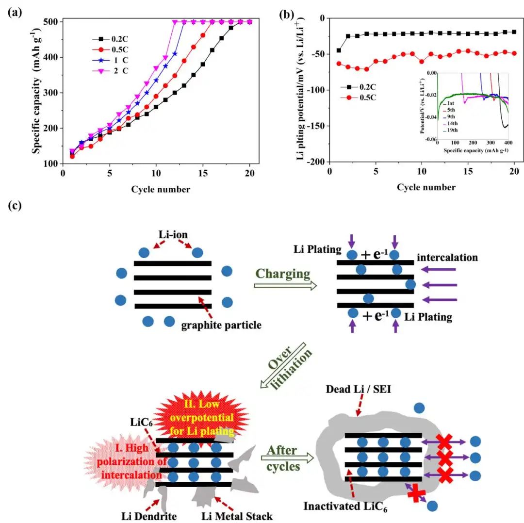 防化研究院/清華大學(xué)EEM：析鋰誘導(dǎo)石墨負(fù)極退化的新見解