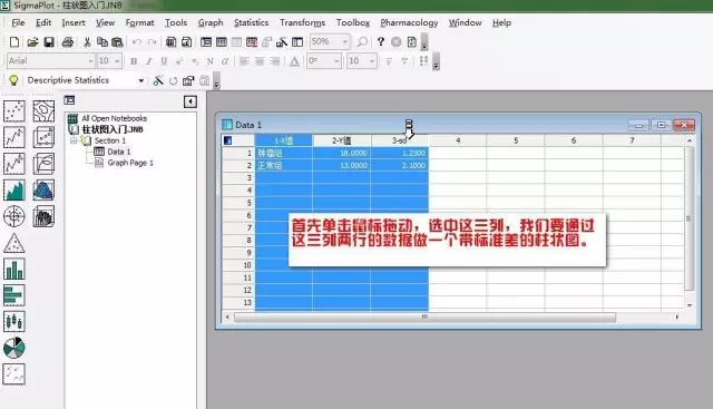 SigmaPlot制圖：柱狀圖制作實例講解教程帶你快速入門