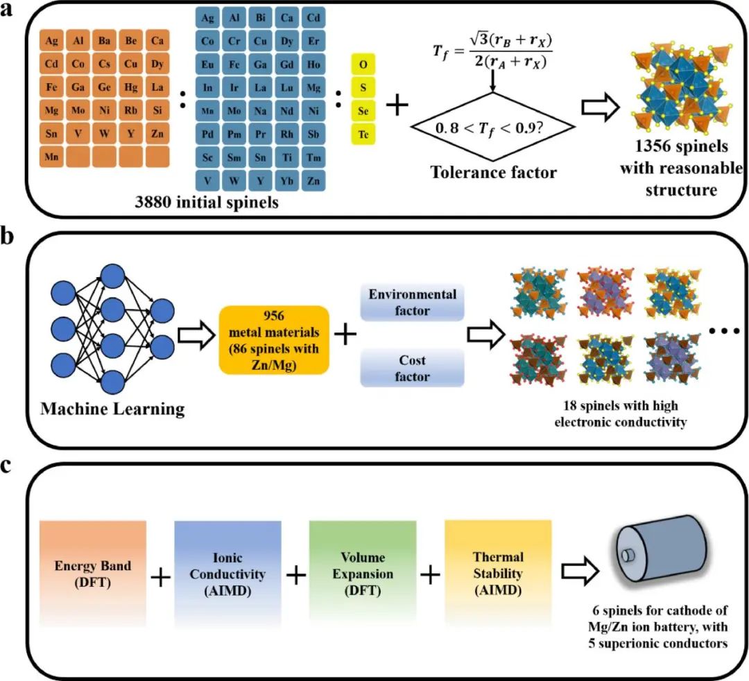 上交李金金EnSM: 機器學習篩選具有高電導率和快速離子動力學的Mg/Zn離子電池正極的尖晶石結(jié)構(gòu)