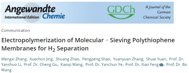 【頂刊】北理工馮霄Angew. Chem. | 電聚合“剛柔并濟”氫氣分離膜