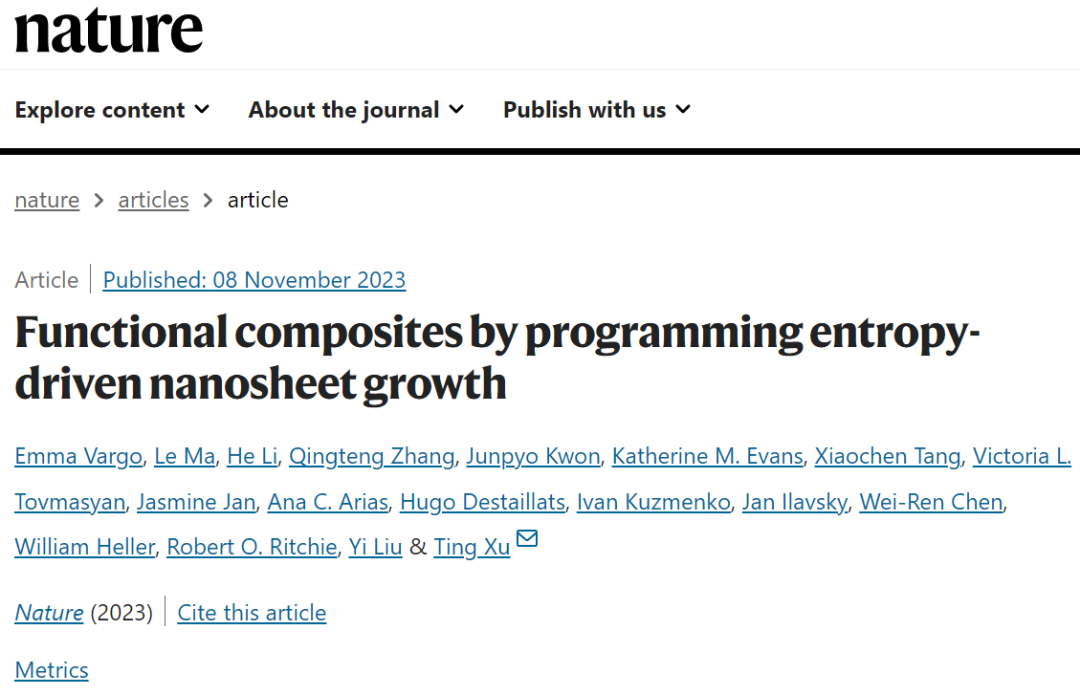 最新Nature：熵驅(qū)動(dòng)，讓納米材料按編程生長(zhǎng)！