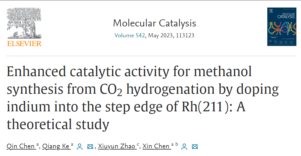 【MS論文精讀】Mol. Catal.：Rh（211）的臺(tái)階邊緣摻雜銦提高CO2加氫合成甲醇的催化活性