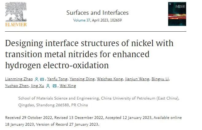 【純計(jì)算】Surf. Interfaces：鎳與過(guò)渡金屬氮氧化氫電氧化界面結(jié)構(gòu)的設(shè)計(jì)