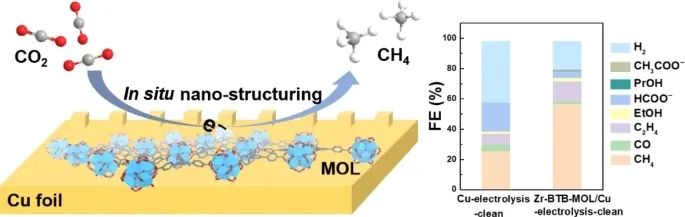 廈大汪騁Nano Research：金屬有機(jī)層在電催化CO2還原中誘導(dǎo)Cu表面的原位納米結(jié)構(gòu)