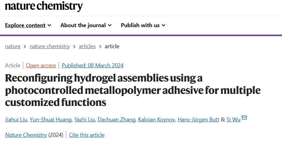 中科大，最新Nature Chemistry！