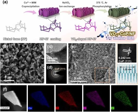 Nano Energy: VOx摻雜CoP催化劑協(xié)同雙活性構(gòu)型，全面促進(jìn)HER動力學(xué)！