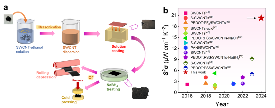 南工大Nature子刊：三重處理，提高單壁碳納米管薄膜熱電性能！