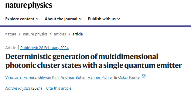 加州理工學院，最新Nature Physics！量子技術新突破！