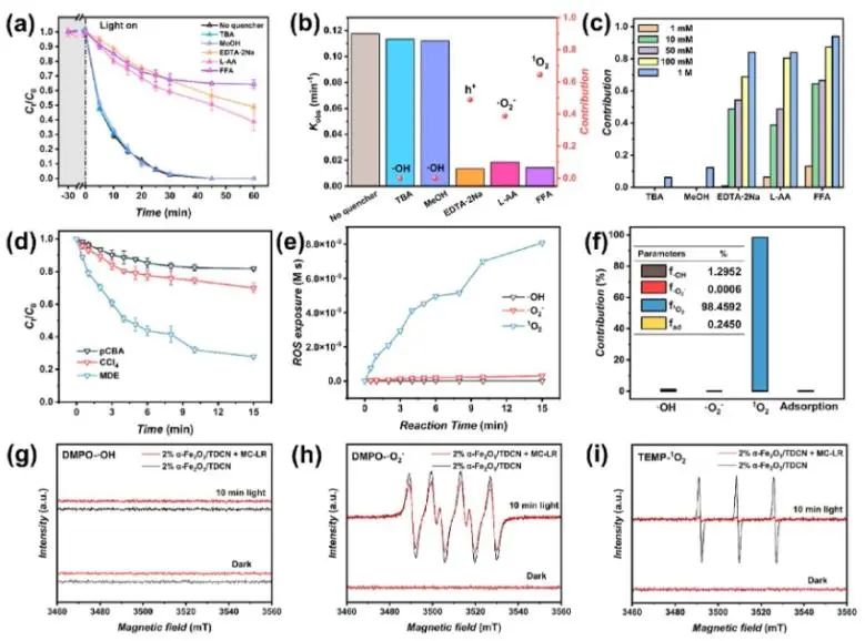 ?湖大/中南林科大ACS Catalysis：構(gòu)建α-Fe2O3/TDCN Z型異質(zhì)結(jié)，探究臨界物種1O2的產(chǎn)生及其效應(yīng)