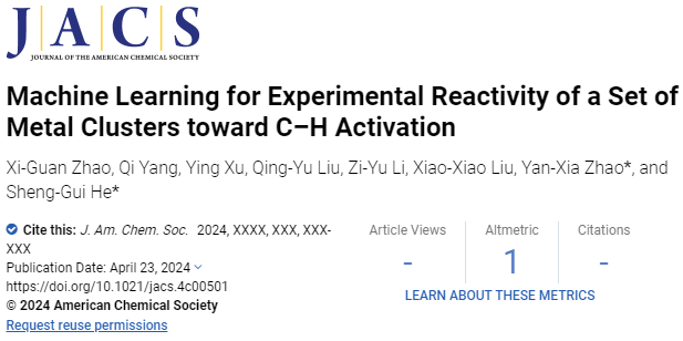 中科院化學(xué)所重磅JACS！DFT計算+機器學(xué)習(xí)！