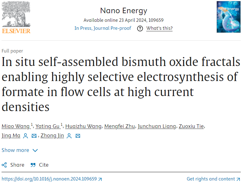 南京大學(xué)金鐘/馬晶，最新Nano Energy！