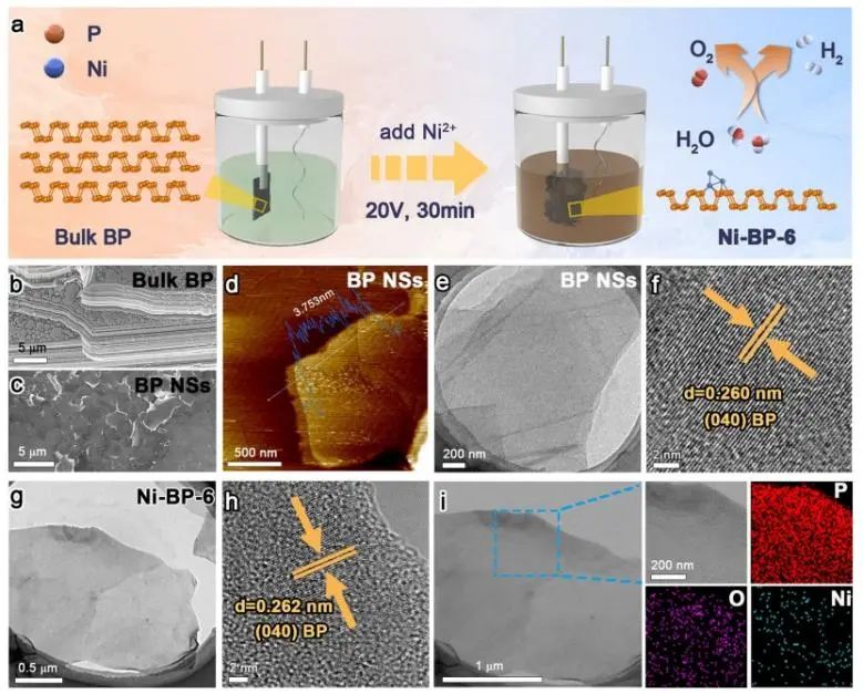 戴正飛/瞿永泉Nano-Micro Letters：低含量Ni共價(jià)鍵合黑磷納米片，實(shí)現(xiàn)電子重分布用于高效水分解