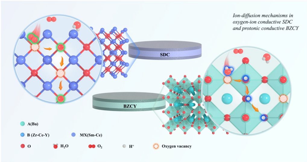 邵宗平最新EES成果：首次發(fā)現(xiàn)鈣鈦礦型電解質(zhì)的質(zhì)子導(dǎo)電性與電極密切相關(guān)！