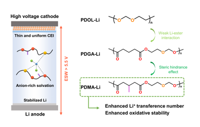 清華Angew：調(diào)控聚合物電解質(zhì)溶劑化結(jié)構(gòu)實現(xiàn)高壓鋰電池