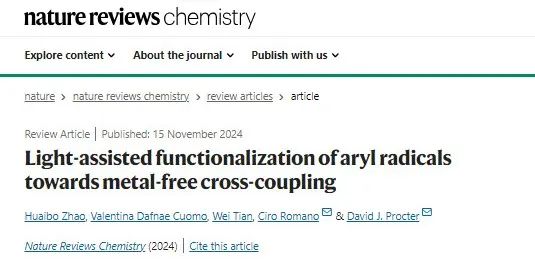 IF=38.1！光催化， Nature Reviews Chemistry！